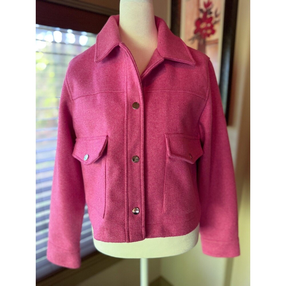 Pink Zara Crop Jacket size M Button Down